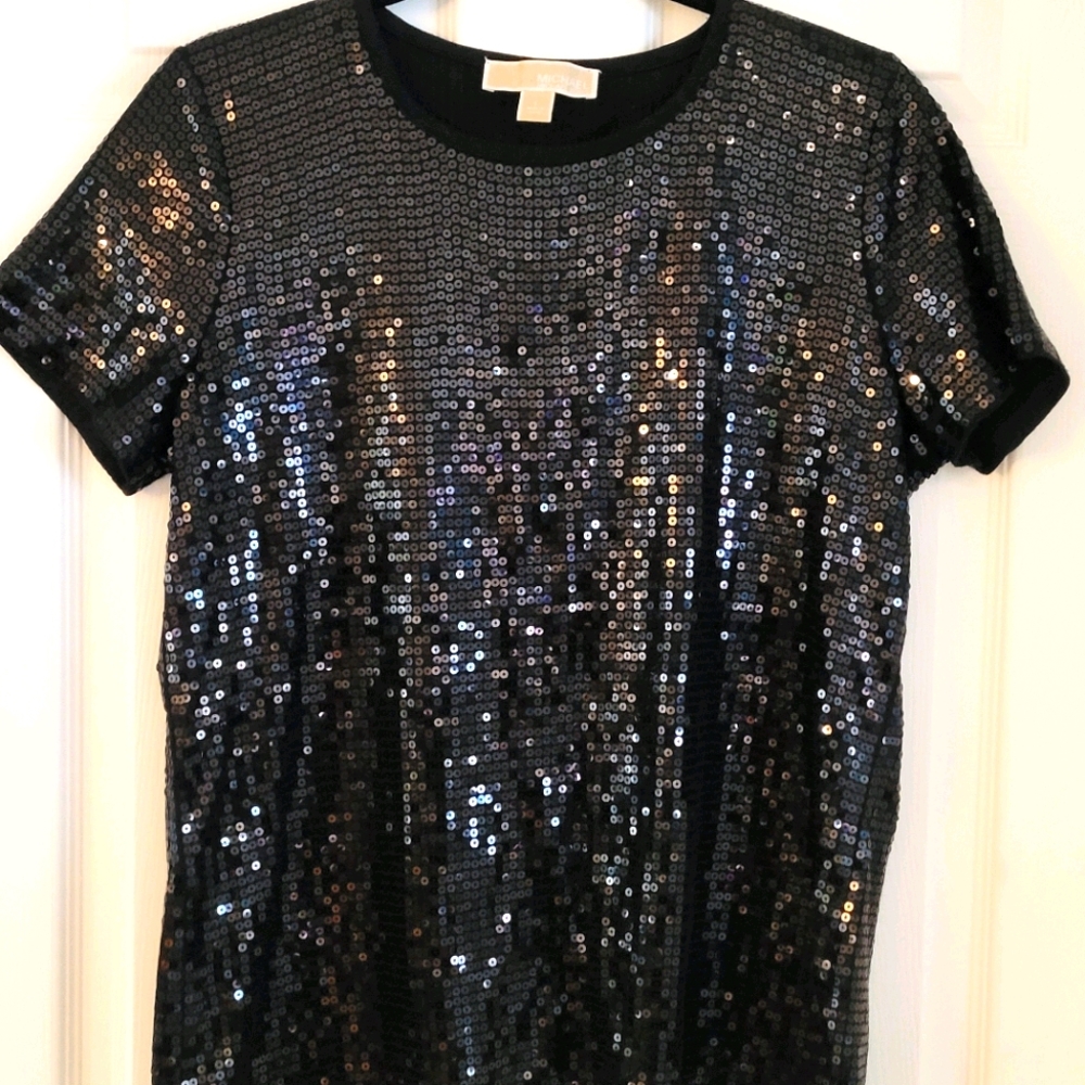 Michael Kors Black Sequin Shirt